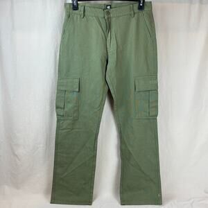 etnies Classic Straight Fit Cargo Military Green Skateboarding Pants Mens 32 NWT